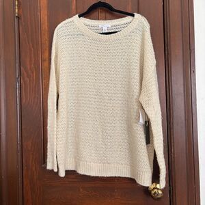 Nordstrom Signature Cashmere Blend Sparkle Sequin Sweater L NWT